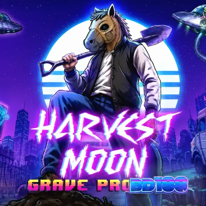 Harvest Moon Grave Profits স্লট গেমের একটি দৃশ্য যেখানে গা ছমছমে ল্যাবরেটরি থিম এবং কালেক্ট সিম্বল দেখা যাচ্ছে